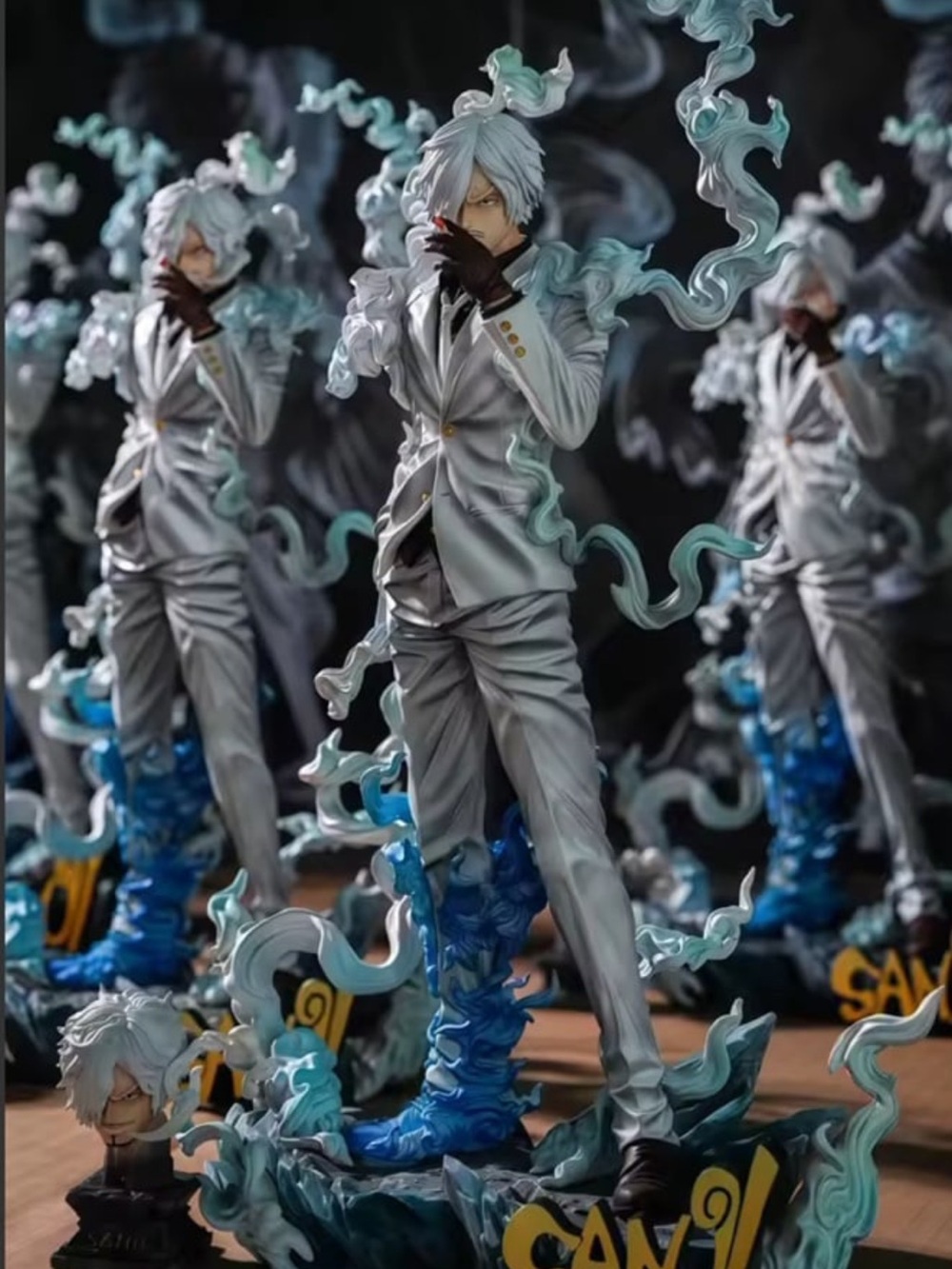 Nika Sanji One Piece Gk Figure 28cm 2 Head Sculpture Anime Statue GK Collectible